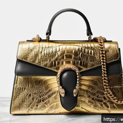 구찌 디오니서스 백과 GG 수프림 비교 - A luxurious Gucci Dionysus handbag displayed on a sleek marble surface in a high-end boutique settin...